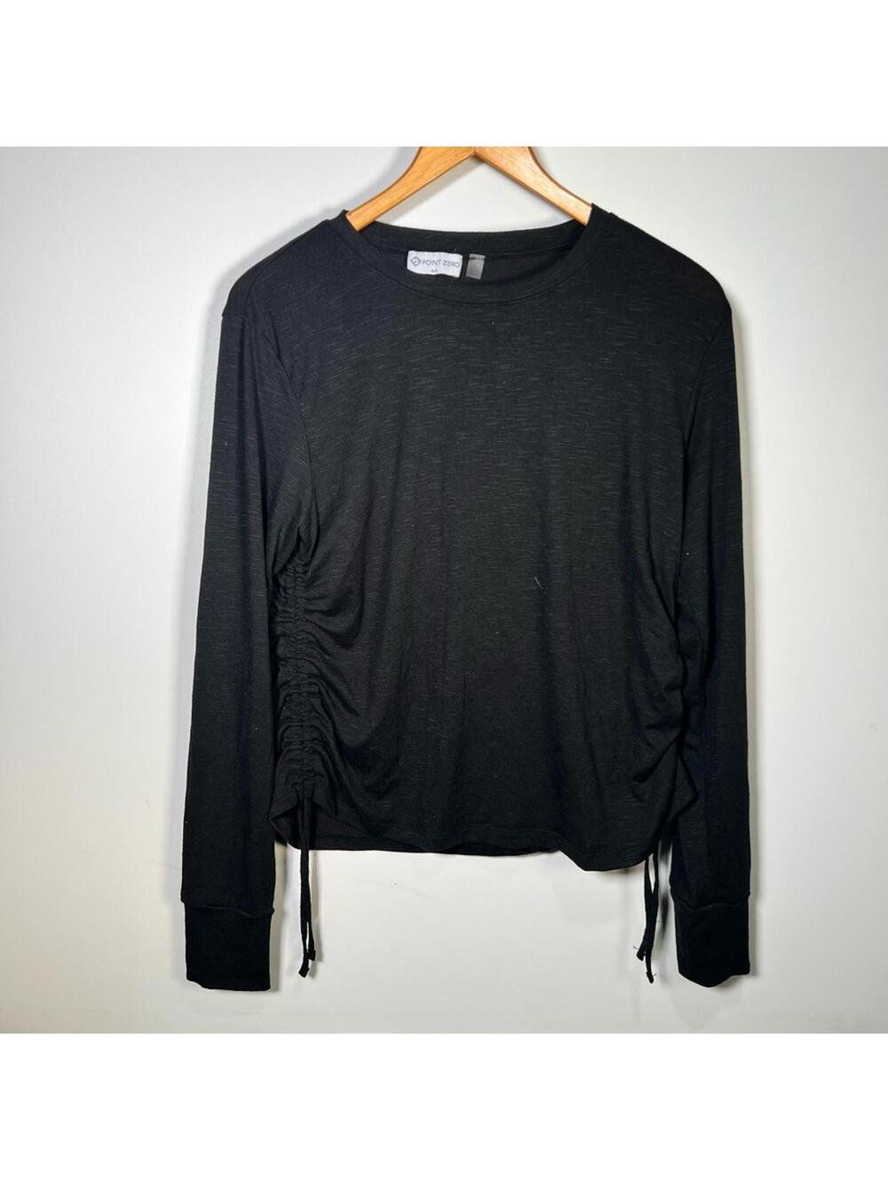 Women’s Black Long Sleeve Top Point Zero Size Large